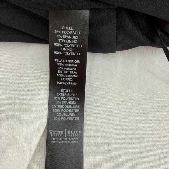White House Black Market Laser Cut Shift Dress Black White Size 10 Career Basics - Picture 4 of 4